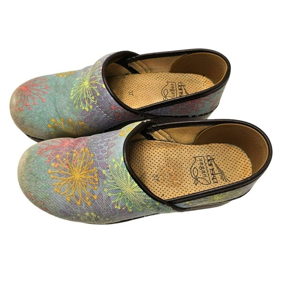 Dansko Pastel Clogs Womens 7 Vegan Mules Professional Nursing Shoes Slip On 37 - Picture 12 of 16